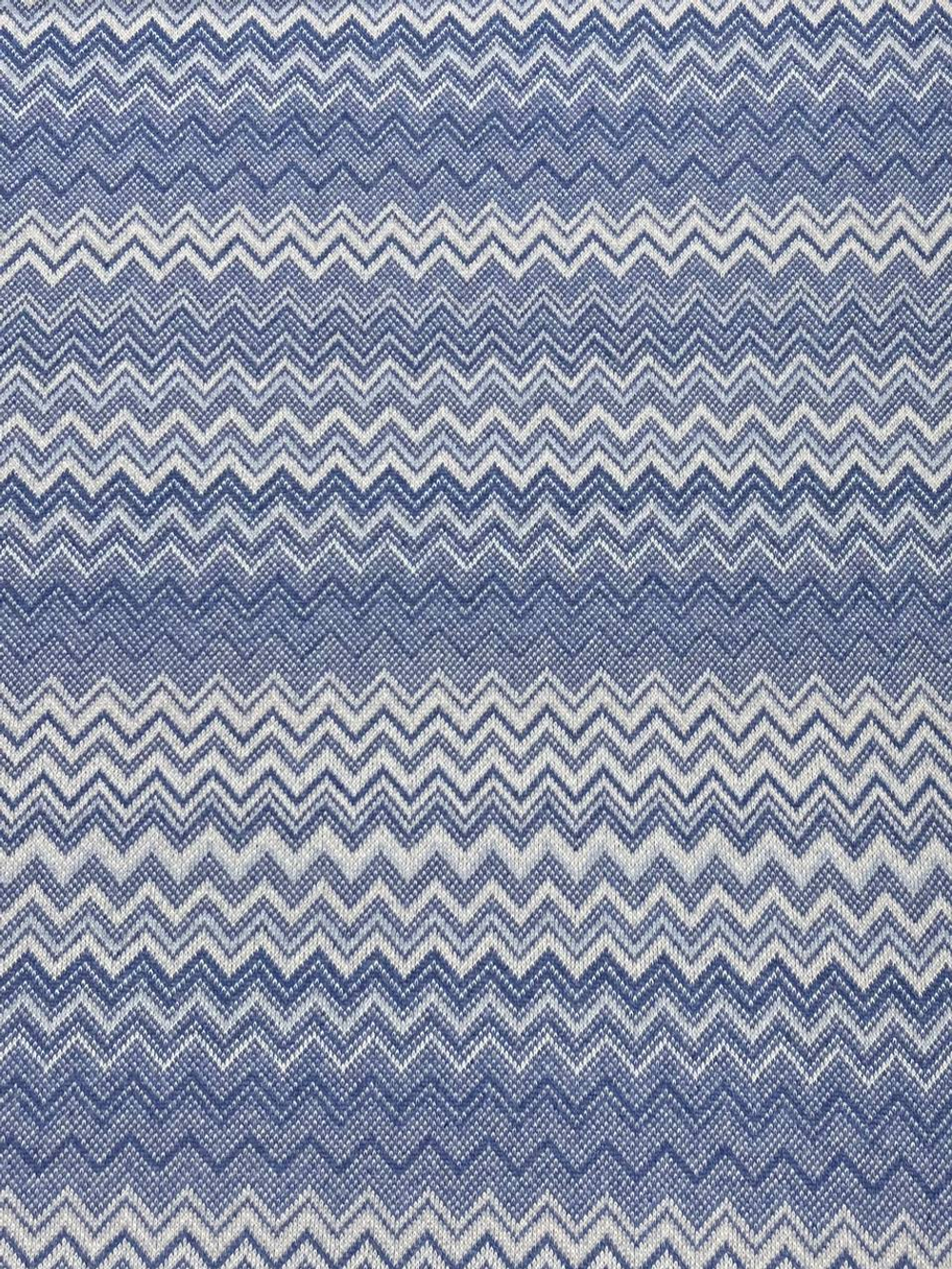 Трикотаж шерсть с кашемиром, вискозой и п/а Missoni голубой зигзаг
