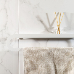 Держатель для полотенец MetaDec Oval 50см белый