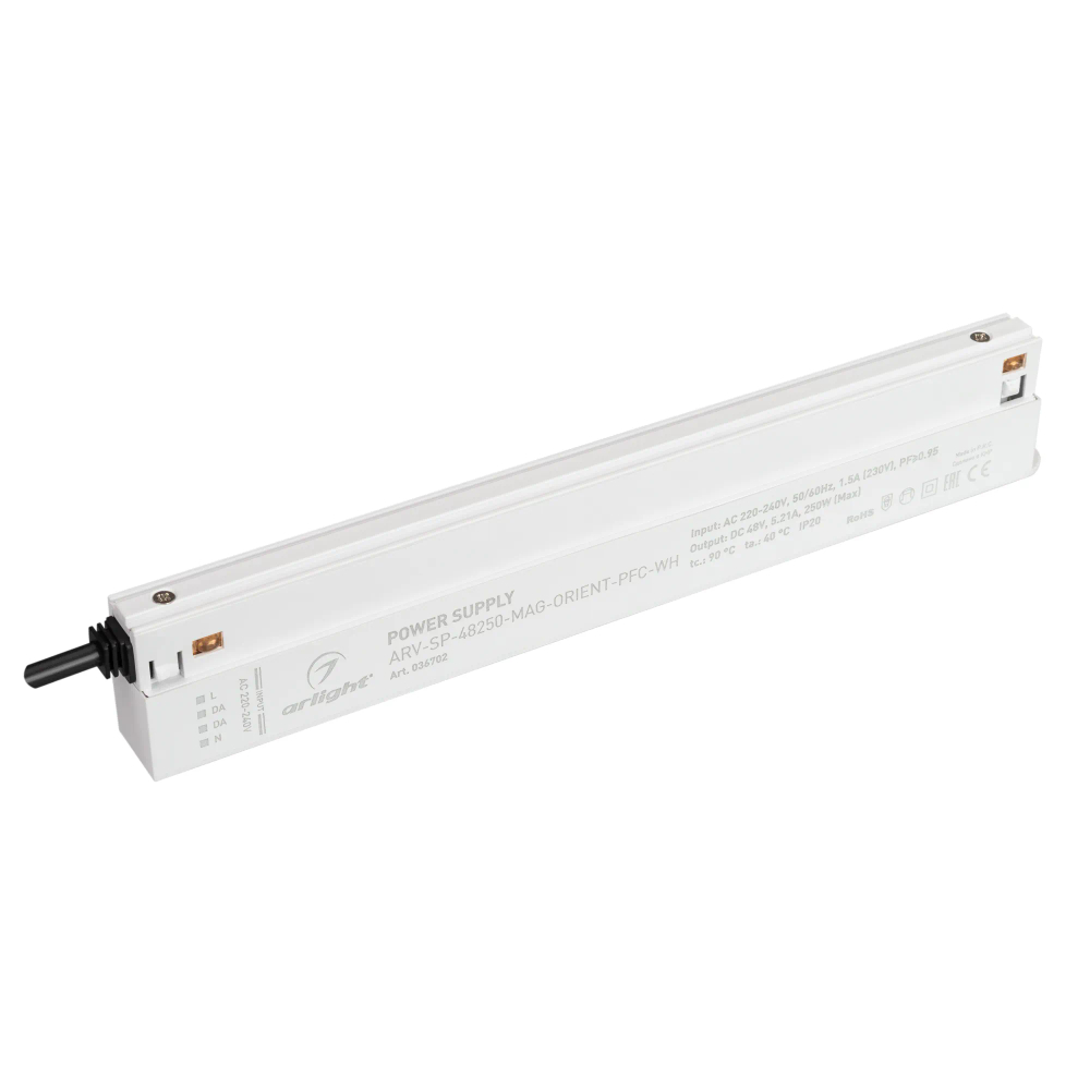 Блок питания ARV-SP-48250-MAG-ORIENT-PFC-WH (48V, 5.21A, 250W) (Arlight, IP20 Пластик, 5 лет) 036702