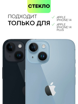 Стекло на камеру BROSCORP для Apple iPhone 14;Apple iPhone 14 Plus (арт. IP14-SHINE-CAM-GLASS-PURPLE)