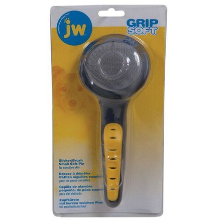 Щетка-пуходерка J.W. Grip Soft Slicker Brush Small - Soft Pin для собак, мягкая, маленькая