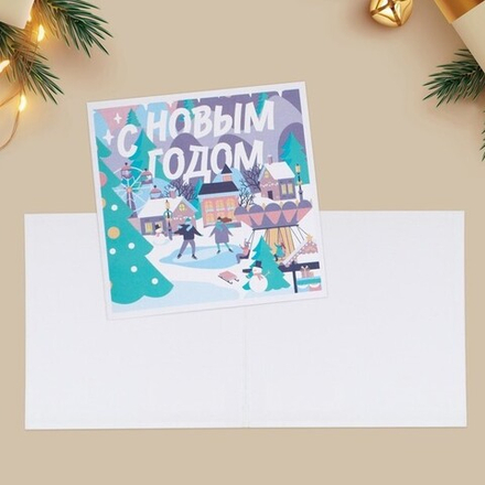 Мини-открытка Новогодняя нежность, 7*7 см