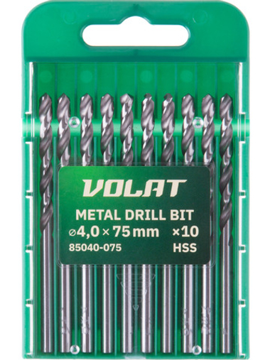 Сверло по металлу ц/х 3.5х39х70 мм HSS, комплект из 10-ти шт ВОЛАТ