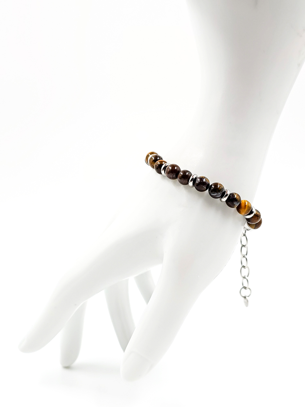 Браслет из тигрового глаза. Натуральный тигровый глаз