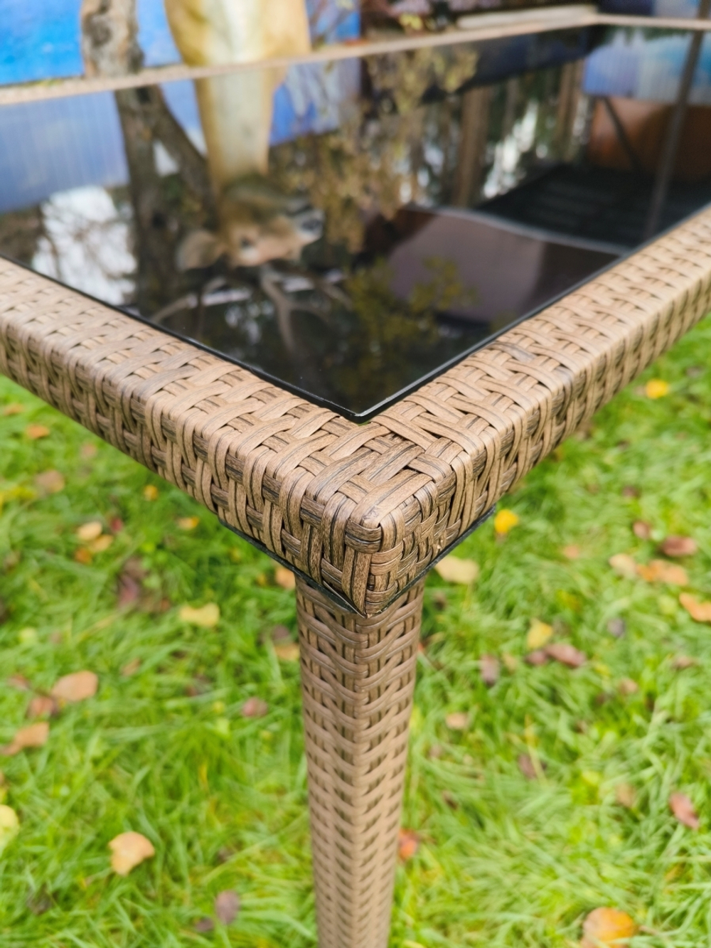 Стол из искусственного ротанга Милан 160х90см для дачи (Brown)