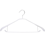 Плечики металлические антискользящие с полимерным покрытием «ДОМания», цвет белый, 44см (лейбл)✦