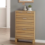 Обувница для прихожей, 60х20х99, Джосси, закрытая, массив дерева, бейц, Dipriz