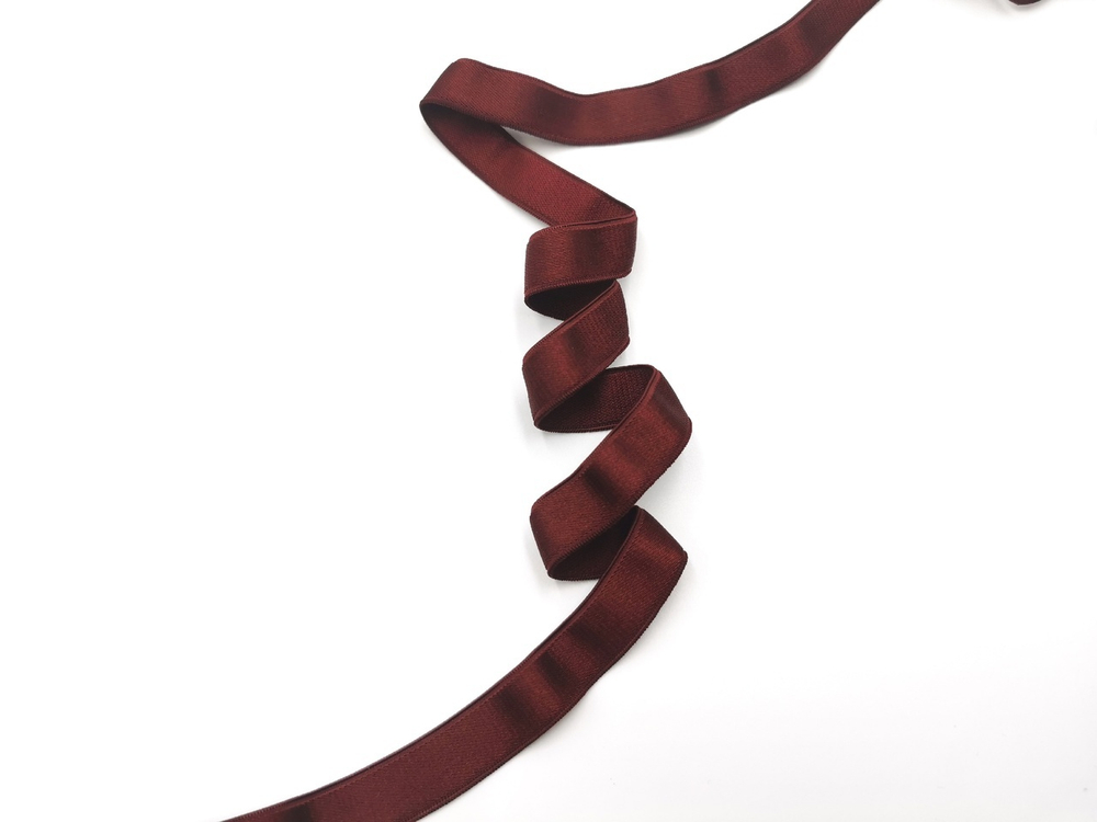 Бретелечная резинка с блеском, 15 мм, бордо (Арт: BR645/15-5384), м