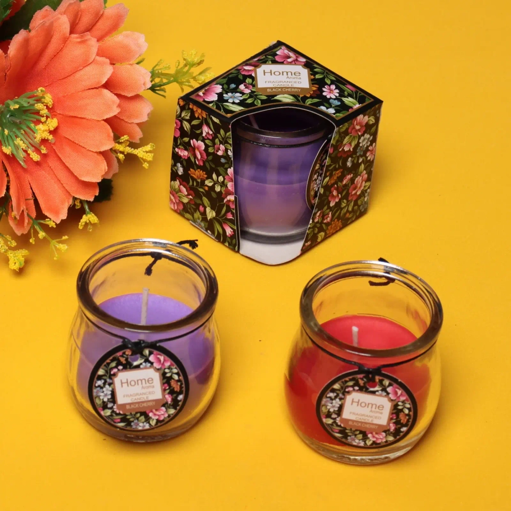 Свеча «Russian Style» 5*5,5см в подсвечнике с крышкой, в коробке, микс 6 цветов HK1004-6