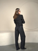 Жакет с ассиметричной застежкой из 100% шелка, подклад купро