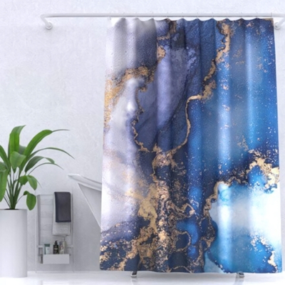 Штора для ванной комнаты ZALEL 180*200 полиэстер с утяжелителем Marble YT-Marble150