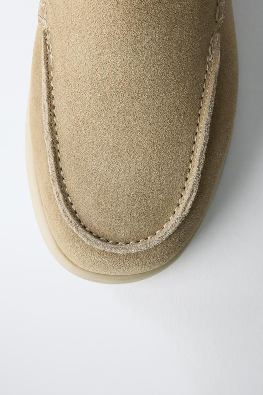 ZARA КОЖАНЫЕ ТОПСАЙДЕРЫ, ПЕСОЧНО-КОРИЧНЕВЫЙ