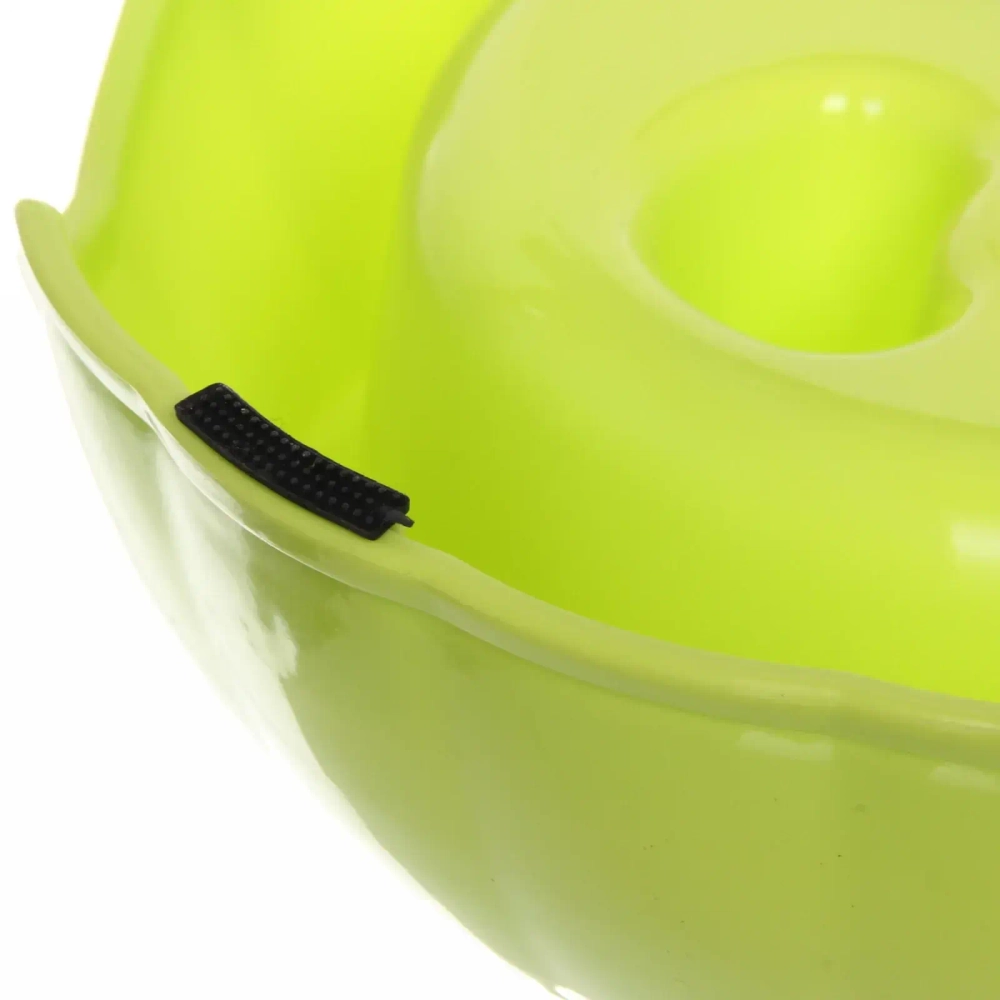 Миска пластиковая для медленного кормления «Зиг-Заг» 18*5,5см цвет зеленый/350мл