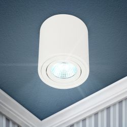 Светильник настенно-потолочный спот ЭРА OL21 WH MR16/GU10, белый, поворотный | Накладные светильники