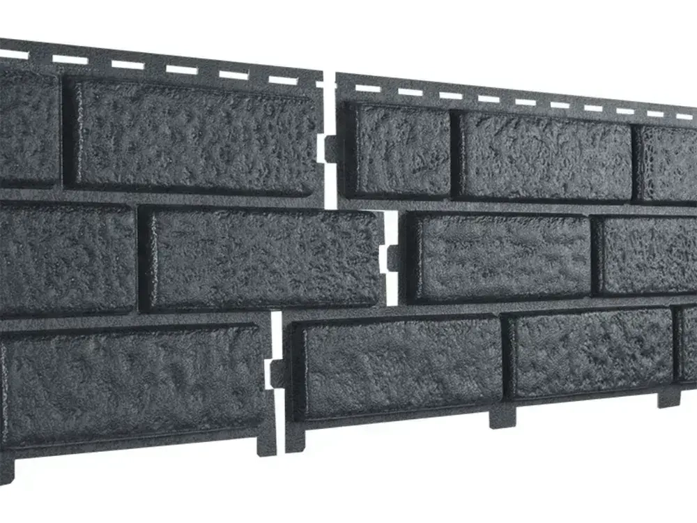 Ю-пласт Фасадные панели Стоун-Хаус, Кирпич, Графитовый, 20 шт