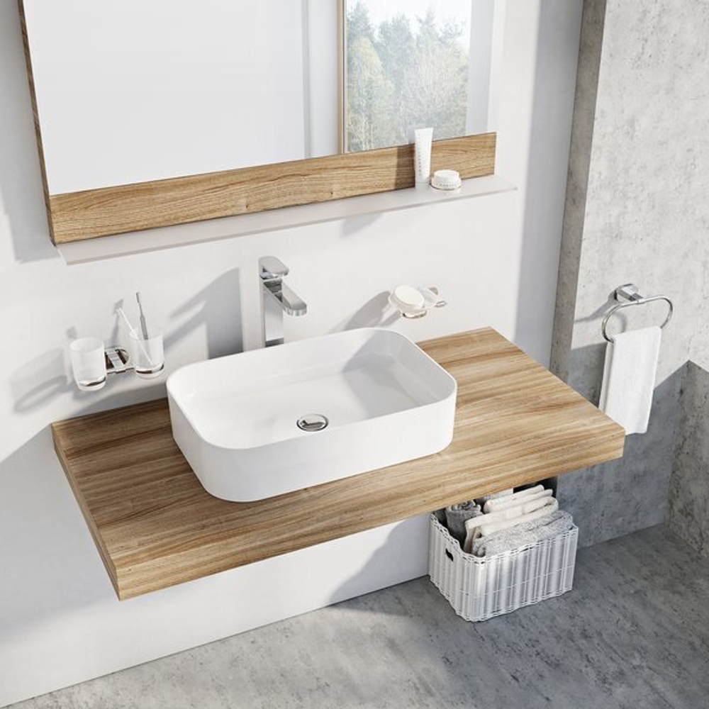 Накладной керамический умывальник Ceramic Slim R