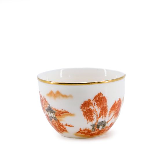 Miska porcelanowa &quot;Pomarańczowy zachód słońca&quot;, 100 ml