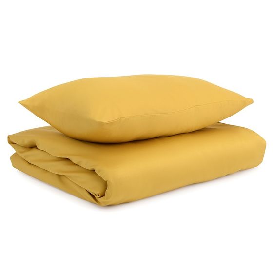 Комплект детского постельного белья из сатина горчичного цвета Essential, 100х120 см
