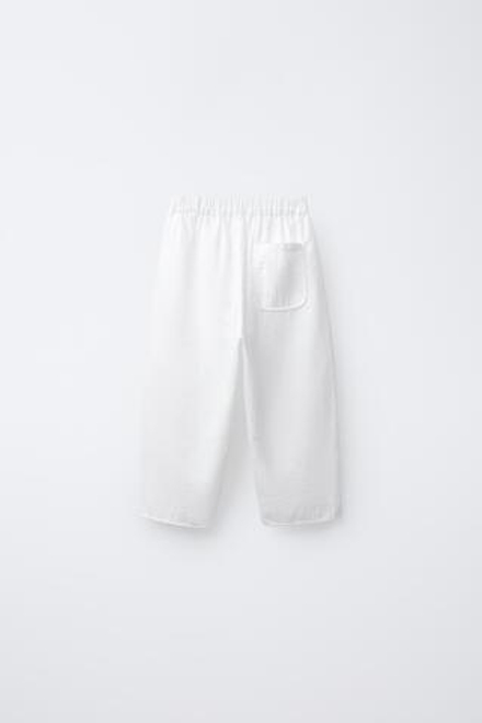 ZARA ПРЯМЫЕ БРЮКИ, ЭКРЮ