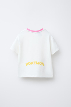 ZARA ПИЖАМА С ФУТБОЛКОЙ И ШОРТАМИ-БЕРМУДАМИ С ПРИНТОМ PIKACHU POKÉMON ™, РОЗОВЫЙ