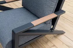 "Лотос" лаунж-зона 5-местная из алюминия, цвет темно-серый