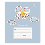 Тетрадь А5 12л., линия, Канц-Эксмо, скрепка, мелованная бумага, выб. лак, глиттер, "Предсказания погоды", 5 дизайнов