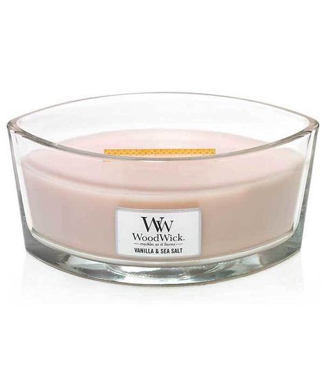 Ваниль и морская соль, ароматическая свеча эллипс, WoodWick