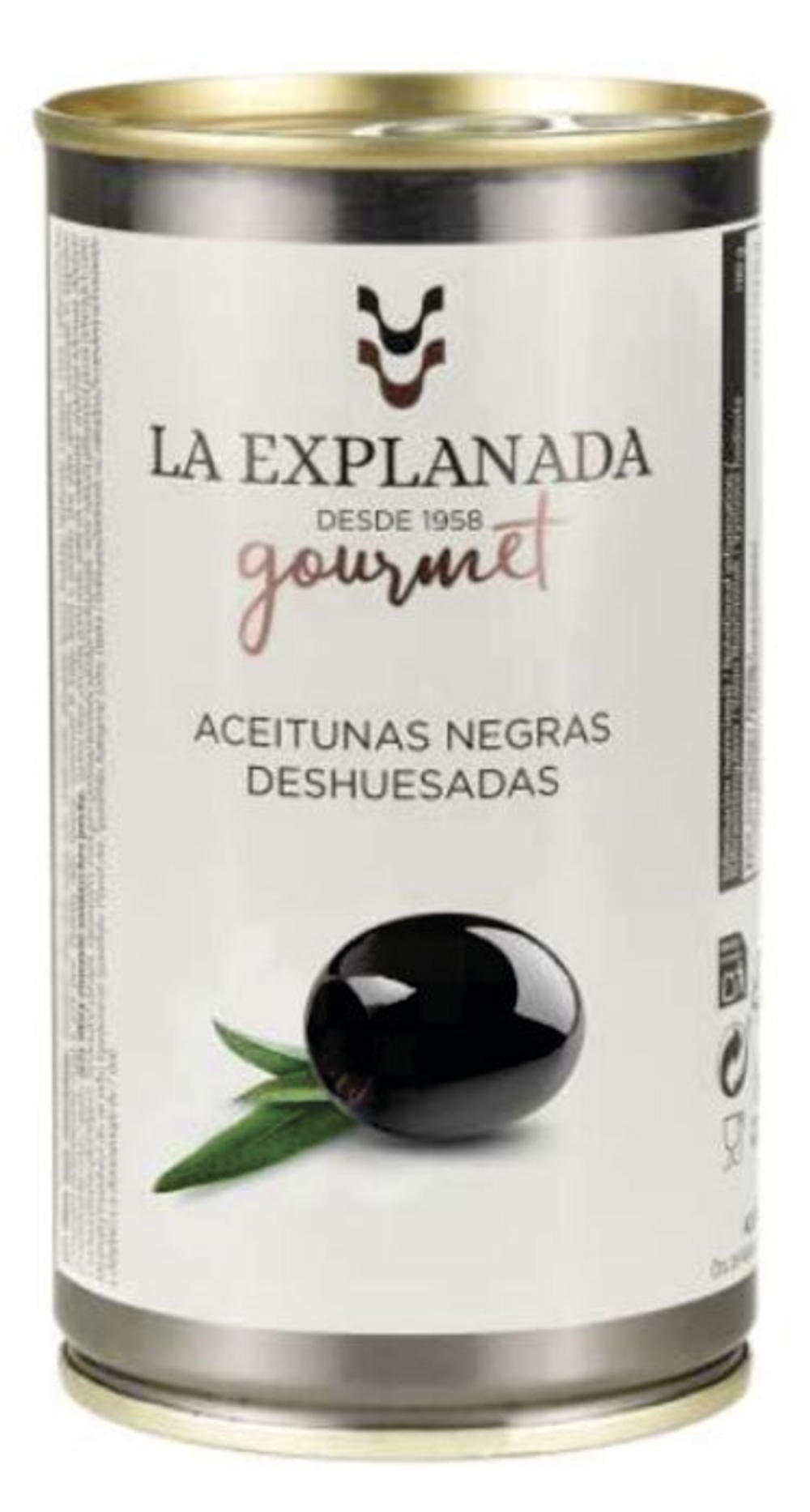 Explanada Gourmet Оливки цел.черные без косточек 370гр.