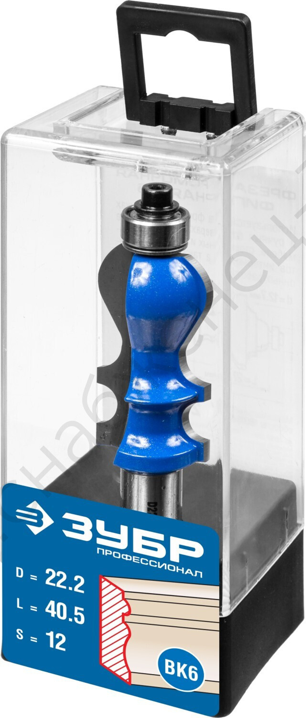 ЗУБР 22.2x41мм, хвостовик 12мм, фреза кромочная фигурная №2