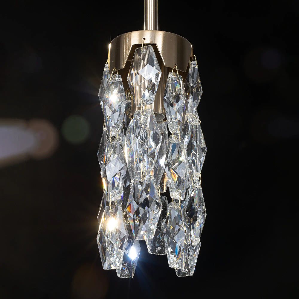 Citilux RONIN CL326015 Подвесной каскадный хрустальный светильник