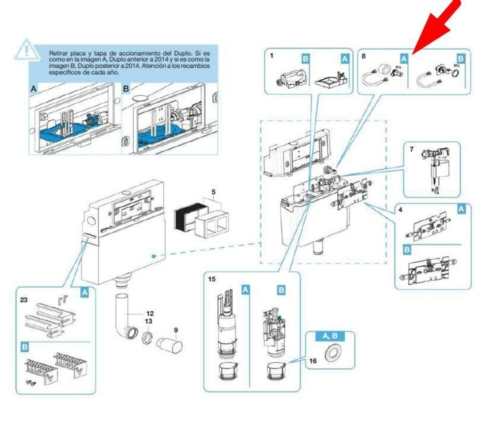 Запорный вентиль и гибкий шланг для инсталляции Roca 7V0040400R