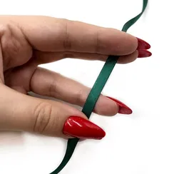 Атласная лента 6 мм, изумруд