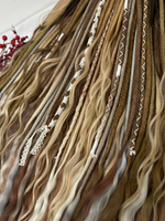 Войлочные дреды с кончиками из козу и кудрями из термоволокна