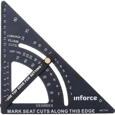 Кровельный угольник Inforce с угломером, 190 мм 06-11-76