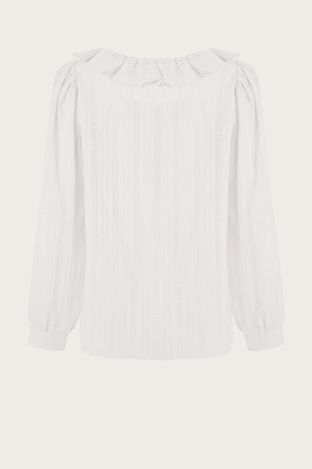 Белая блузка "Мария" с длинным рукавом