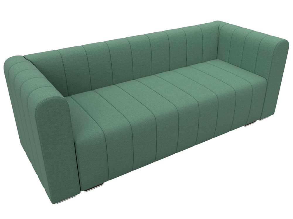 Диван прямой Лига-073 РОГОЖКА Амур 11 зеленый
