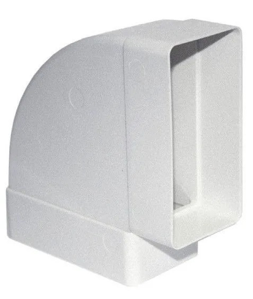 Колено плоское 60*204 мм угол 90* горизонтальное  Эра