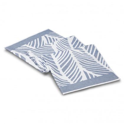 Полотенце пляжное 100x180 Hamam Fraser white/blue белый/голубой