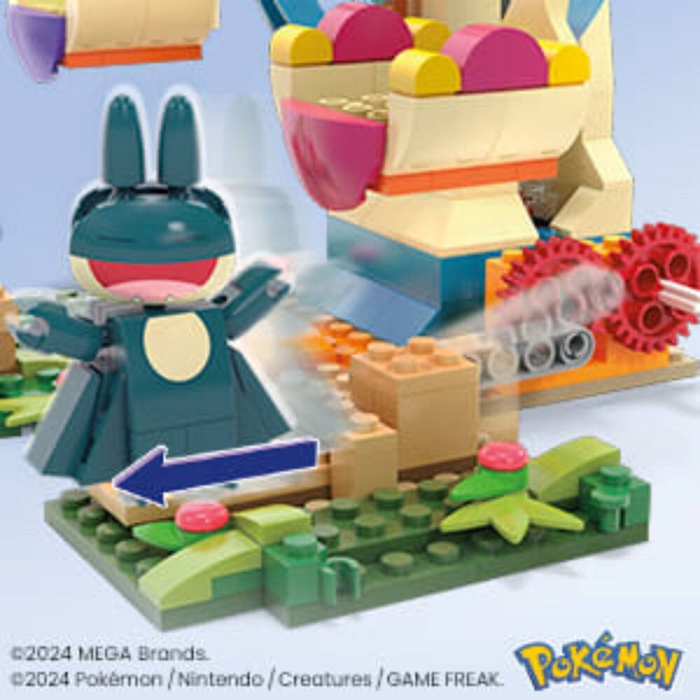 MEGA Pokemon - Колесо обозрения + 4 фигурки Строительные блоки 393 элемента. HXF80 / артикул   HXF80  / GTIN 194735228560