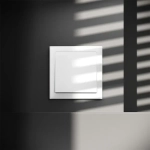 Выключатель встраиваемый VOLTUM S70 одноклавишный 10А, (белый матовый)