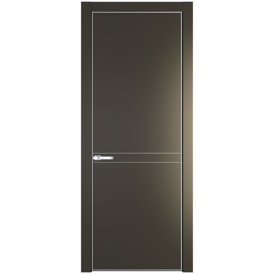 Межкомнатная дверь эмаль Profil Doors 11PA перламутр бронза глухая профиль белый матовый