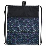 Мешок для обуви BRAUBERG БОЛЬШОЙ, с ручкой, карман на молнии, сетка, 51х41 см, "Cats", 271059