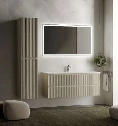 Тумба подвесная SANCOS Snob R 1195х445х500, c двумя ящиками оснащенными доводчиками, Beige Soft, арт.SNR120CE