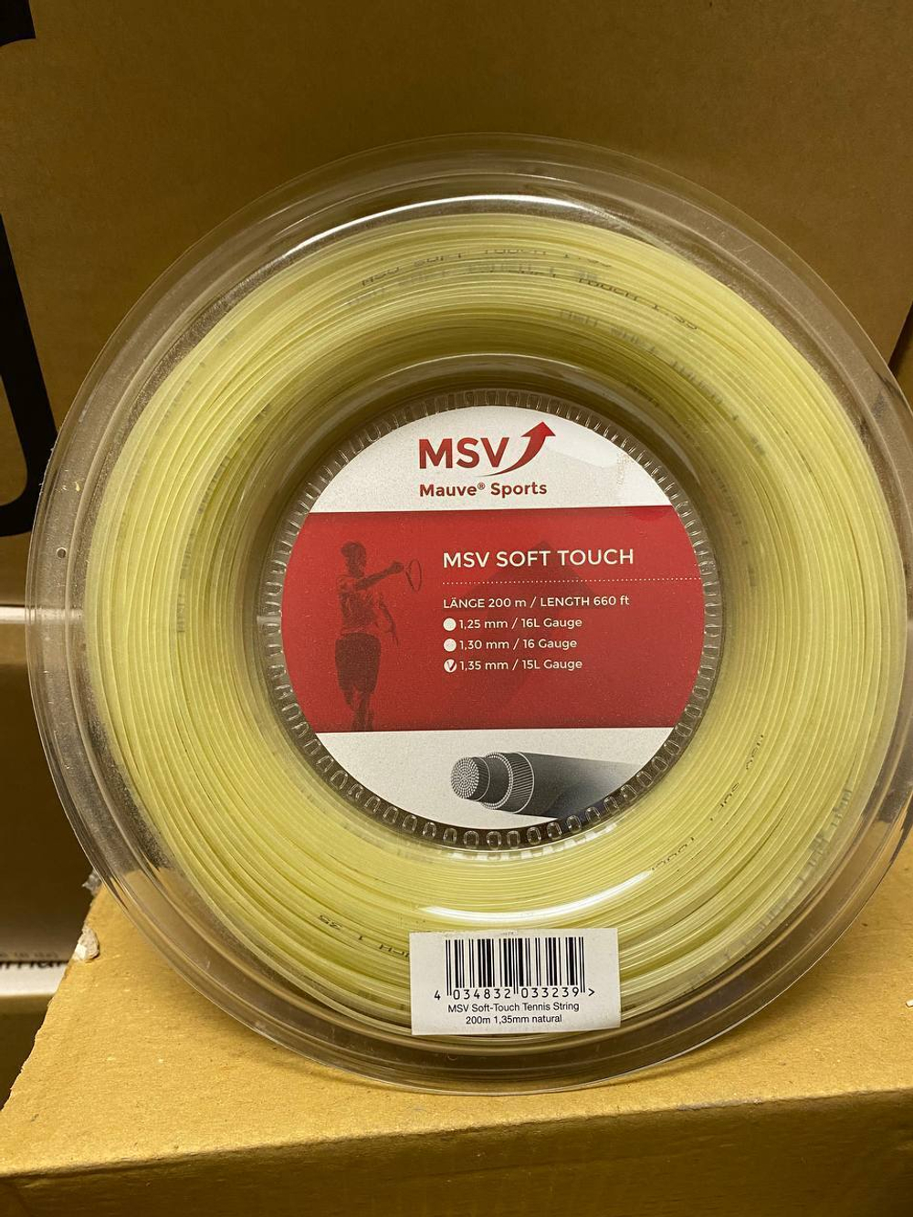 Теннисная струна MSV Soft Touch, 1,30, 200м (натуральный)