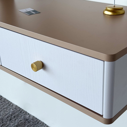 Подвесной туалетный столик консоль Royal 5310 эко (Макиато-р.золото)