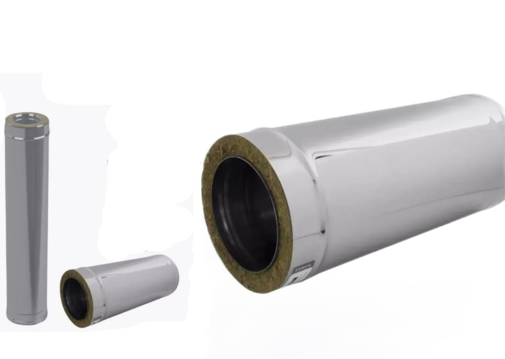 Дымоход сэндвич Ф140(430/0,5)х210(430/0,5) Д=500мм (Коракс)