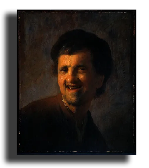 Репродукция " Рембрандт - Бюст смеющегося молодого мужчины"