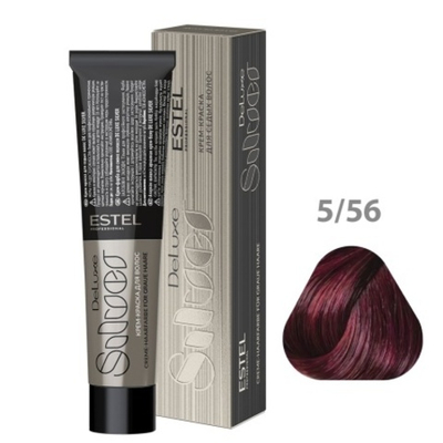 5/56 Крем-краска De Luxe Silver, светлый шатен красно-фиолетовый