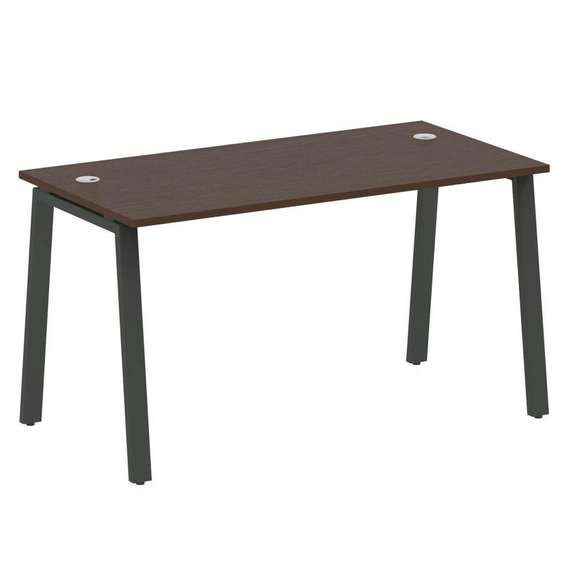 Metal System Стол письменный на А-образном м/к БА.СП-3 Венге Цаво/Металл Антрацит 1400*720*750