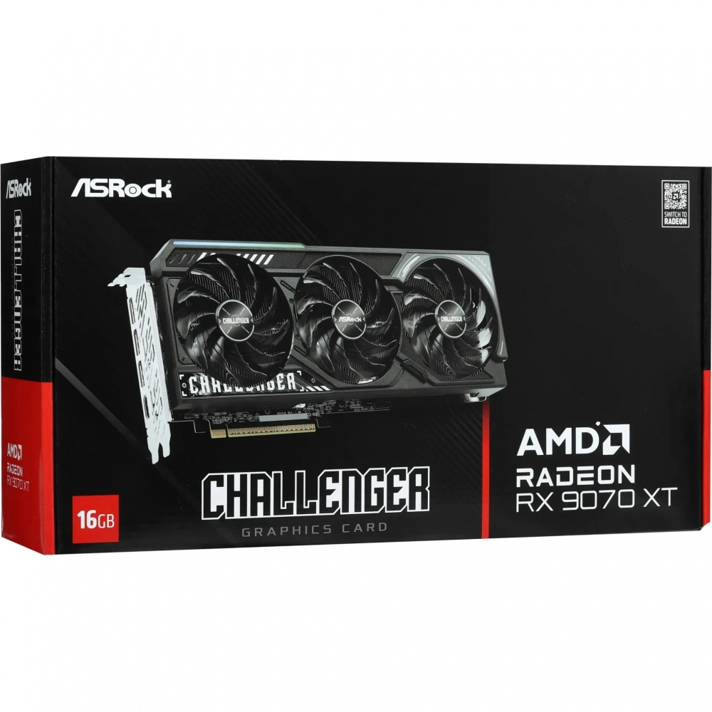 Видеокарта ASRock Radeon RX 9070 XT Challenger 16GB (RX9070XT CL 16G)